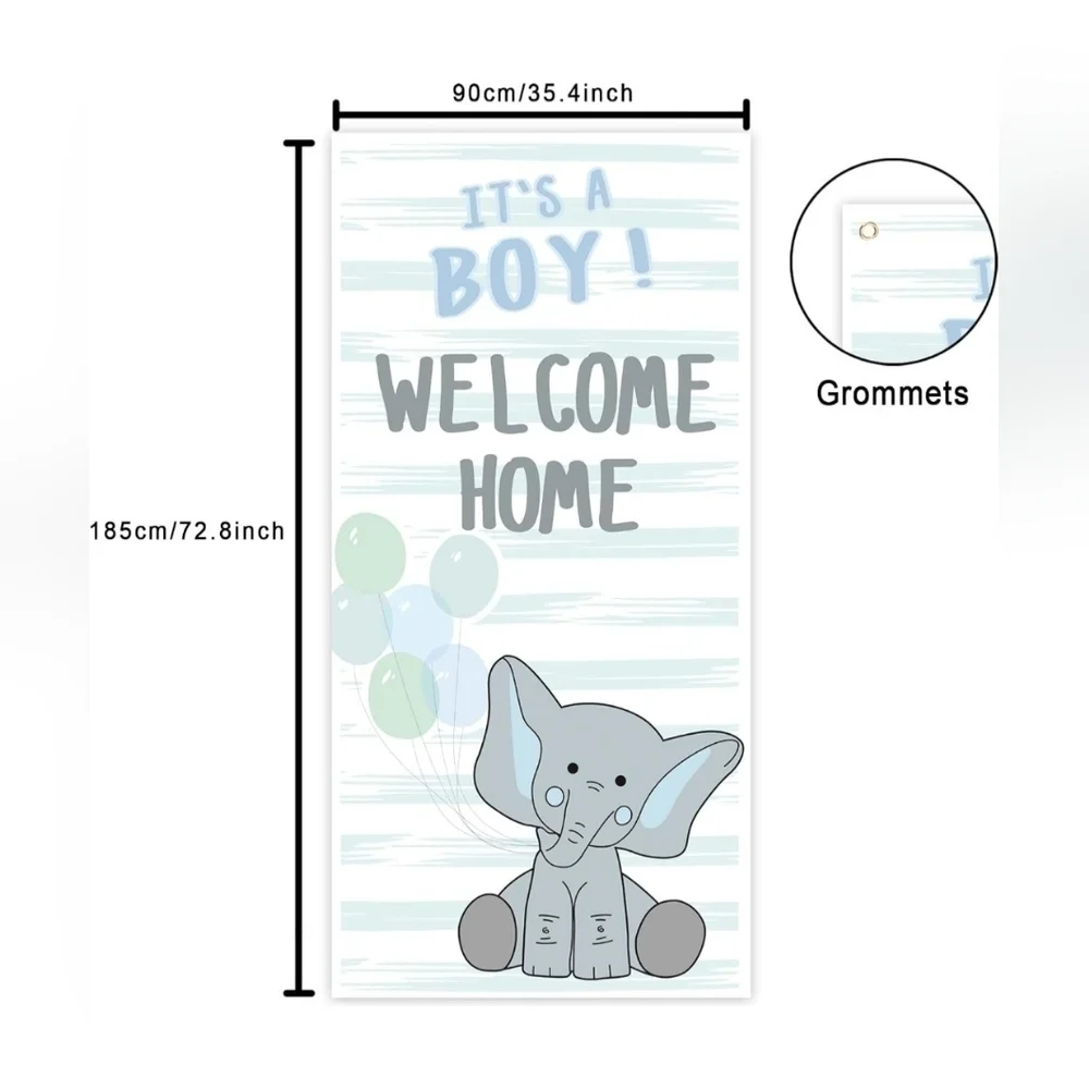 Welcome baby boy banner